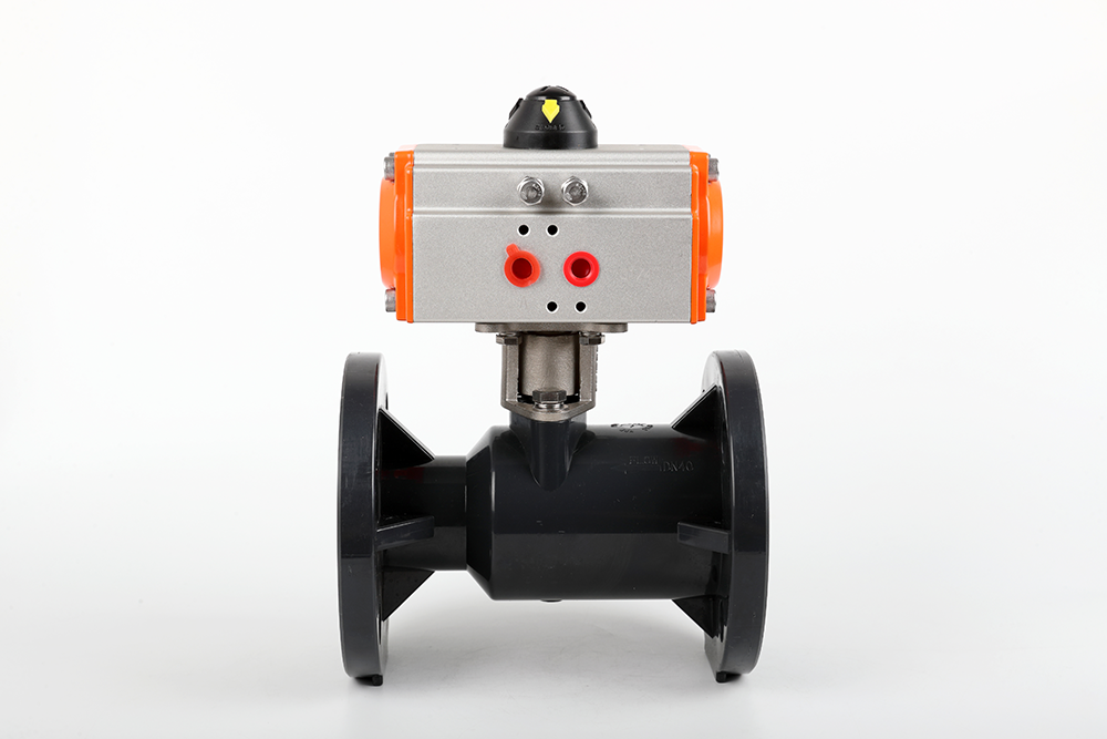 阜平气动法兰一体球阀